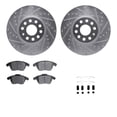 thumbnail image 1 of Dynamic Friction Company Front Brake Rotors-Drilled and Slotted-Silver with 5000 Advanced Brake Pads includes Hardware 7512-74103, 1 of 3