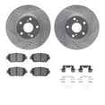 thumbnail image 1 of Dynamic Friction Company Front Brake Rotors-Drilled and Slotted-Silver with 5000 Advanced Brake Pads includes Hardware 7512-76062, 1 of 3