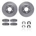 thumbnail image 1 of Dynamic Friction Company Front Brake Rotors-Drilled and Slotted-Silver with 5000 Advanced Brake Pads includes Hardware 7512-80017, 1 of 3