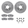 thumbnail image 1 of Dynamic Friction Company Front Brake Rotors-Drilled and Slotted-Silver with 5000 Advanced Brake Pads includes Hardware 7512-80051, 1 of 3