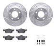 thumbnail image 1 of Dynamic Friction Company Front Brake Rotors-Drilled and Slotted-Silver with 5000 Advanced Brake Pads includes Hardware 7512-99486, 1 of 3