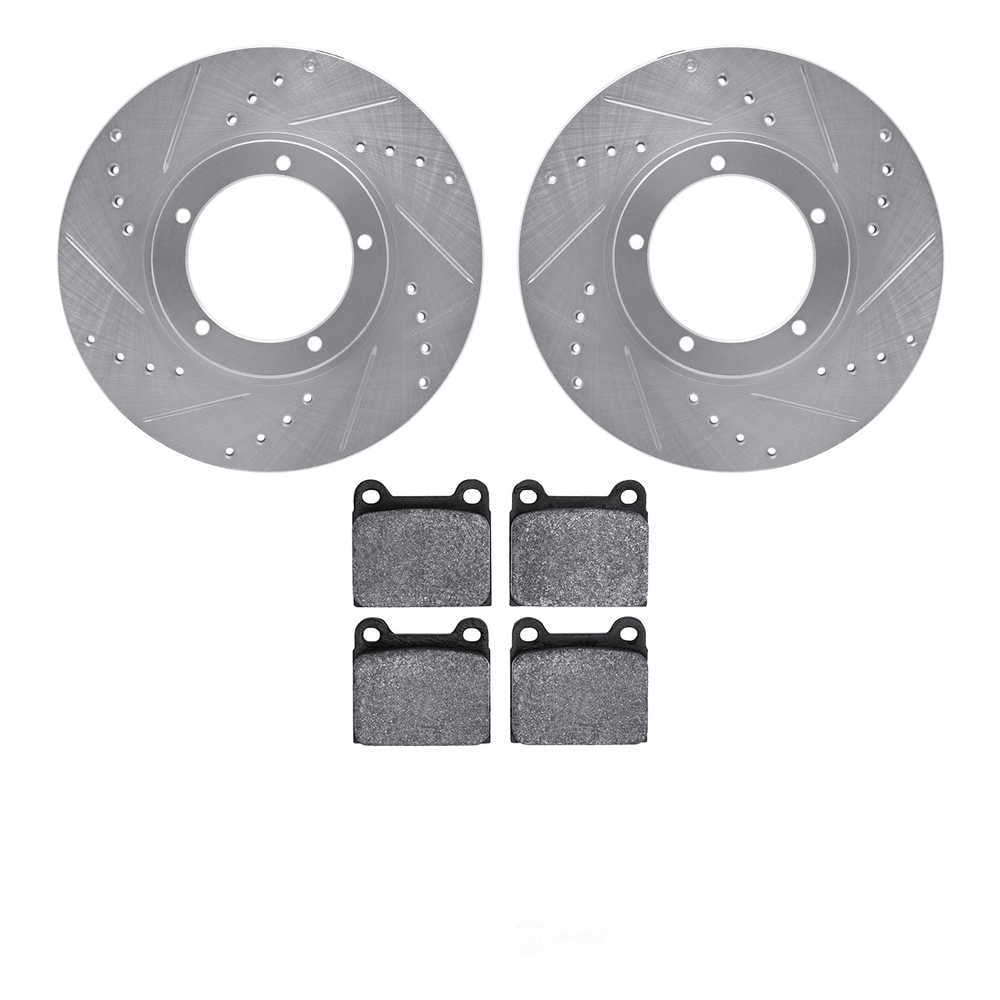 Dynamic Friction Company 7602-02002 DFC Rotors-Drilled and Slotted-Silver with EURO 5000 Ceramic