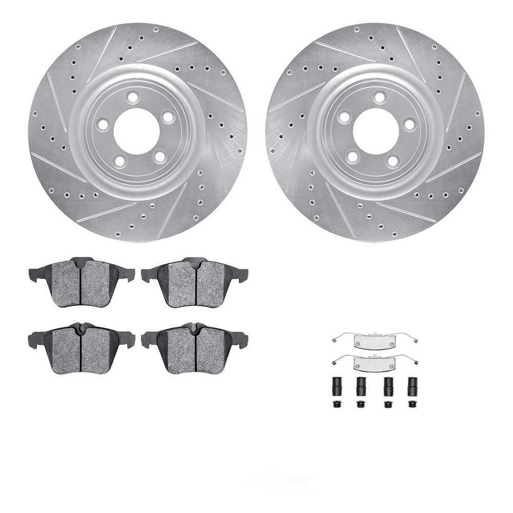 Dynamic Friction Company 7612-20013 DFC Rotors-Drilled and Slotted-Silver with EURO 5000 Ceramic