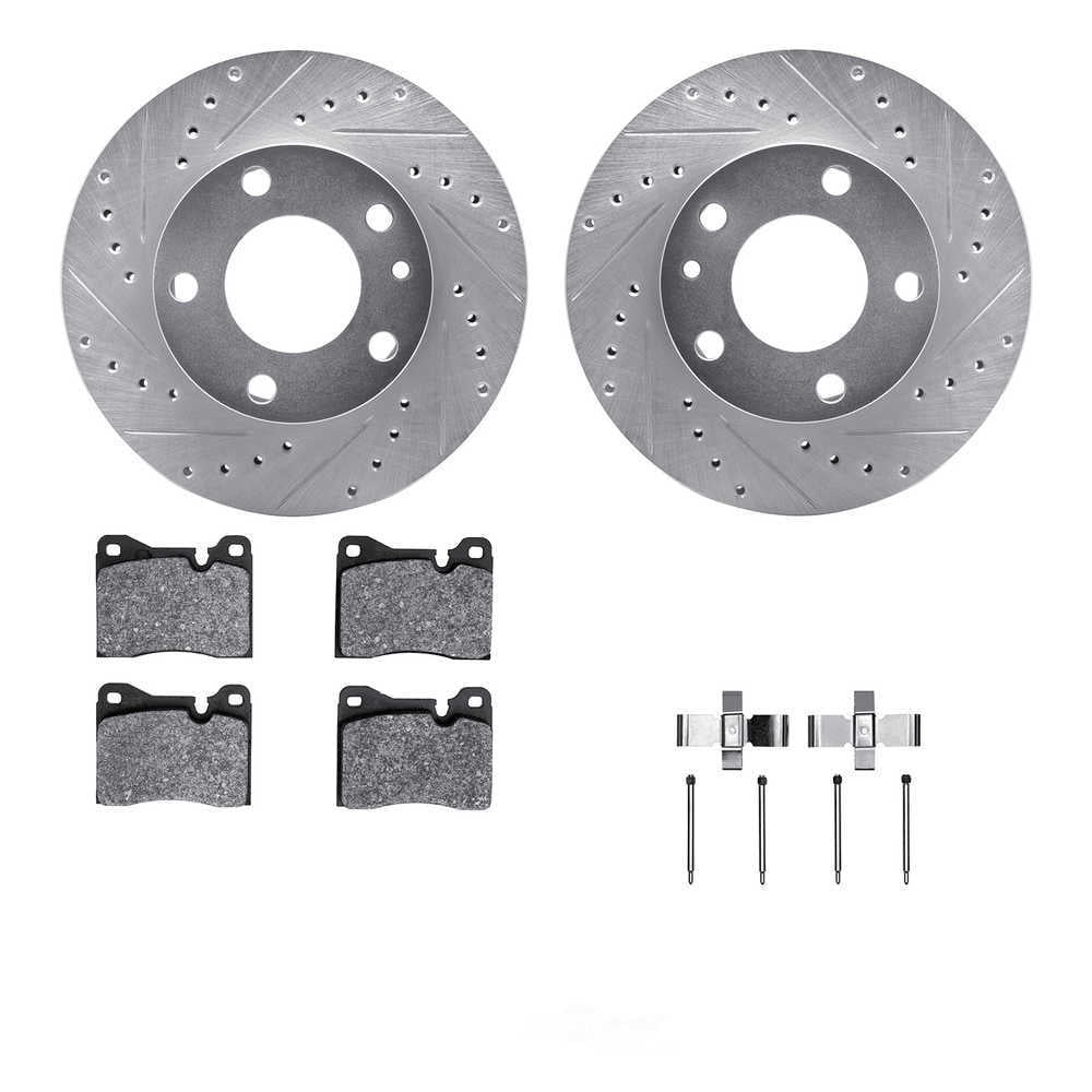DFC 5000 Euro Ceramic Brake Pads and Hardware Kit - Archived 7612-31006 DFC Rotors-Drilled and