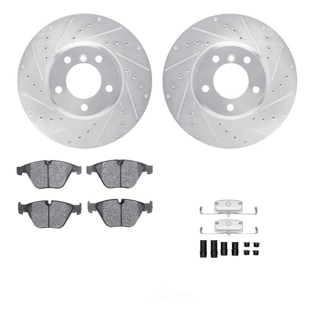 Dynamic Friction Company 7612-31058 DFC Rotors-Drilled and Slotted-Silver with EURO 5000 Ceramic