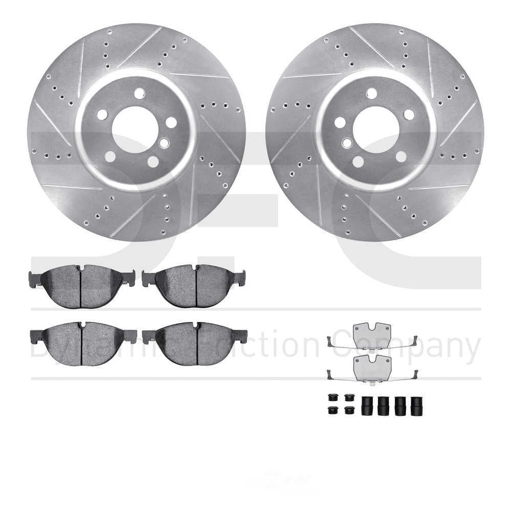 Dynamic Friction Company 7612-31079 DFC Rotors-Drilled and Slotted-Silver with EURO 5000 Ceramic