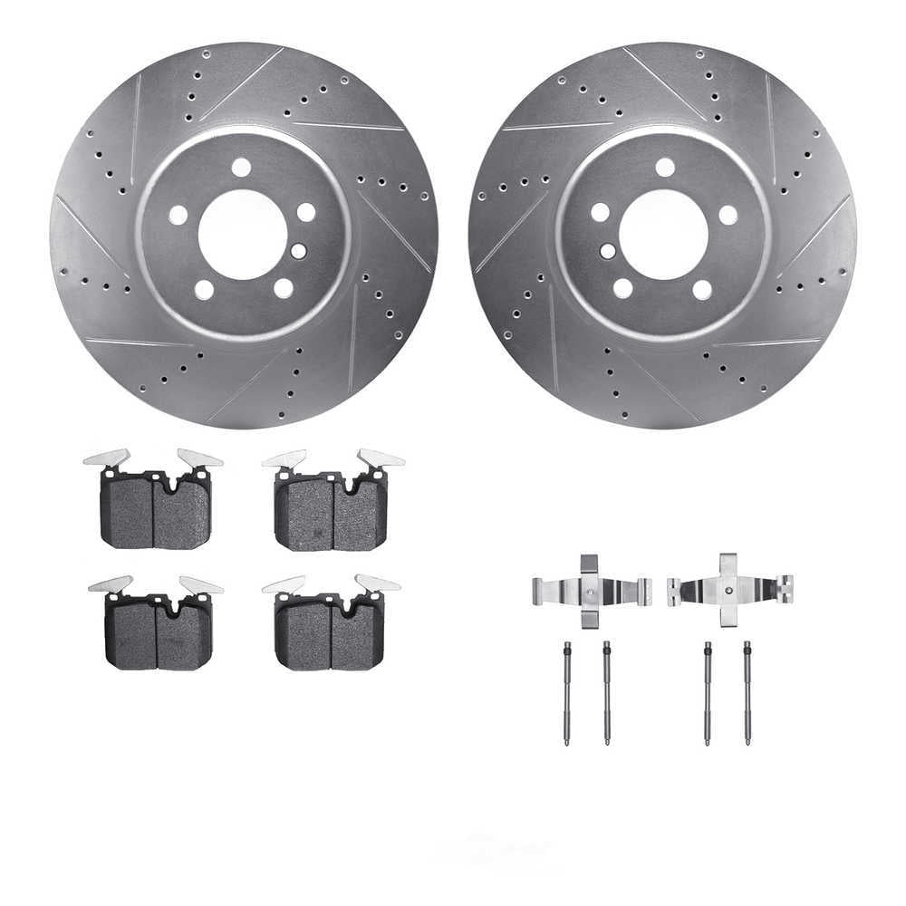 DFC 5000 Euro Ceramic Brake Pads and Hardware Kit - Archived 7612-31096 DFC Rotors-Drilled and