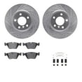thumbnail image 1 of Dynamic Friction Company Front Brake Rotors-Drilled and Slotted-Silver with 5000 Euro Ceramic Brake Pads includes Hardware 7612-31108, 1 of 3