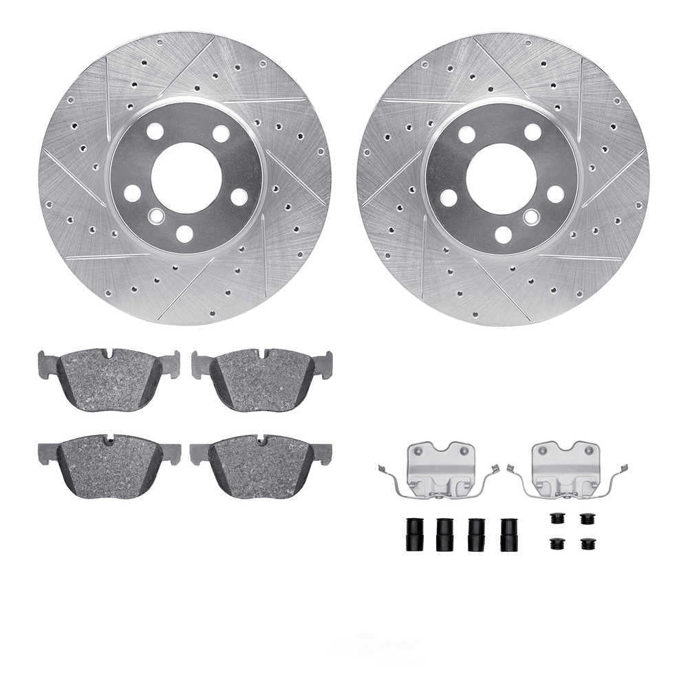 Dynamic Friction Company 7612-31112 DFC Rotors-Drilled and Slotted-Silver with EURO 5000 Ceramic