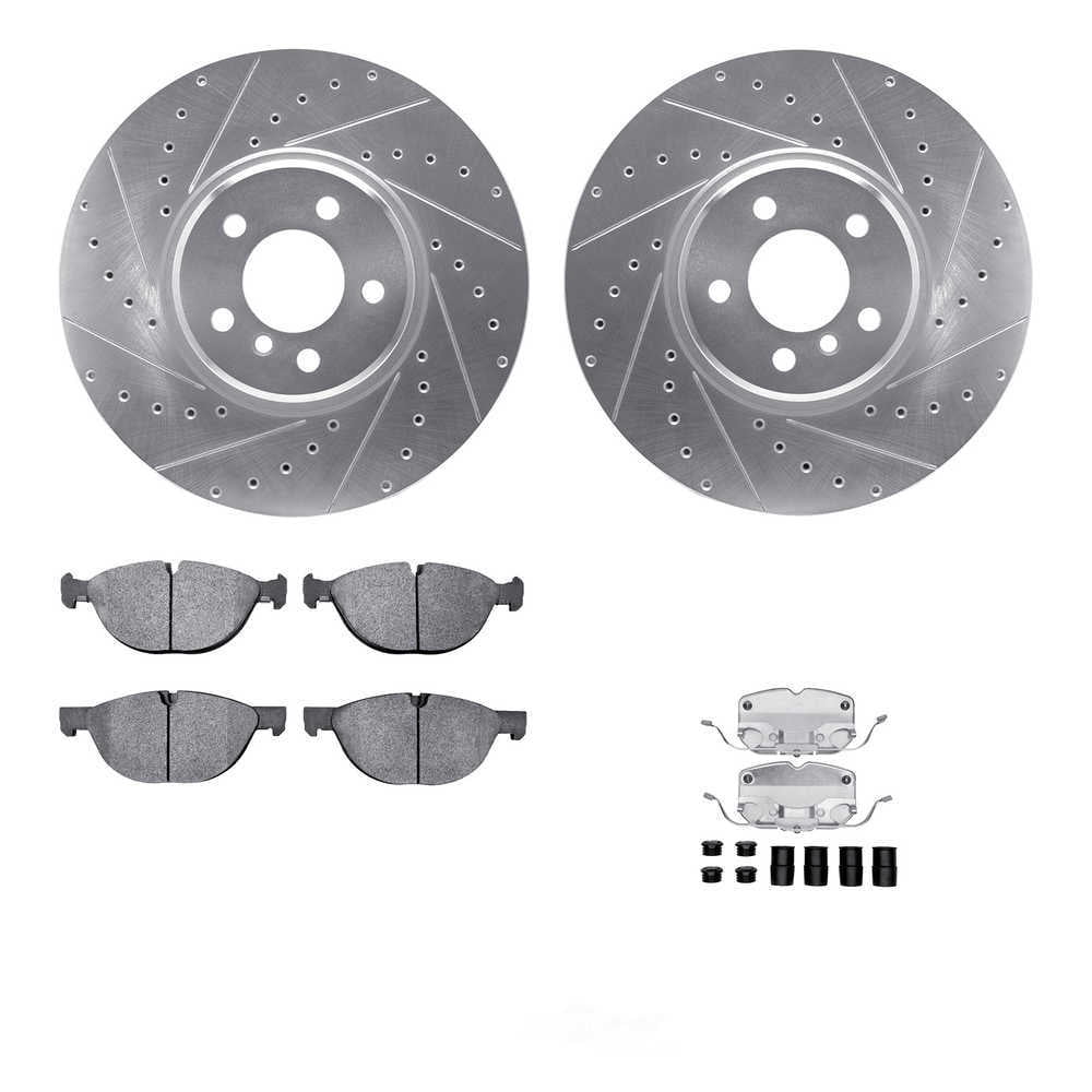 Dynamic Friction Company 7612-31113 DFC Rotors-Drilled and Slotted-Silver with EURO 5000 Ceramic