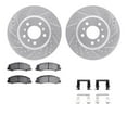 thumbnail image 1 of Dynamic Friction Company Front Brake Rotors-Drilled and Slotted-Silver with 5000 Euro Ceramic Brake Pads includes Hardware 7612-45001, 1 of 3