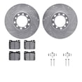 thumbnail image 1 of Dynamic Friction Company Front Brake Rotors-Drilled and Slotted-Silver with 5000 Euro Ceramic Brake Pads includes Hardware 7612-63019, 1 of 3