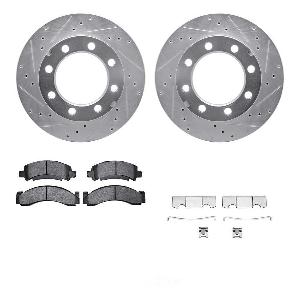 Dynamic Friction Company 7212-40115 DFC Rotors-Drilled and Slotted-Silver with Heavy Duty Brake