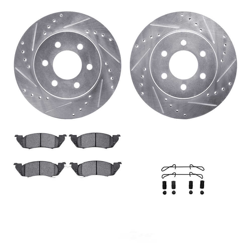 Dynamic Friction Company 7212-40129 DFC Rotors-Drilled and Slotted-Silver with Heavy Duty Brake