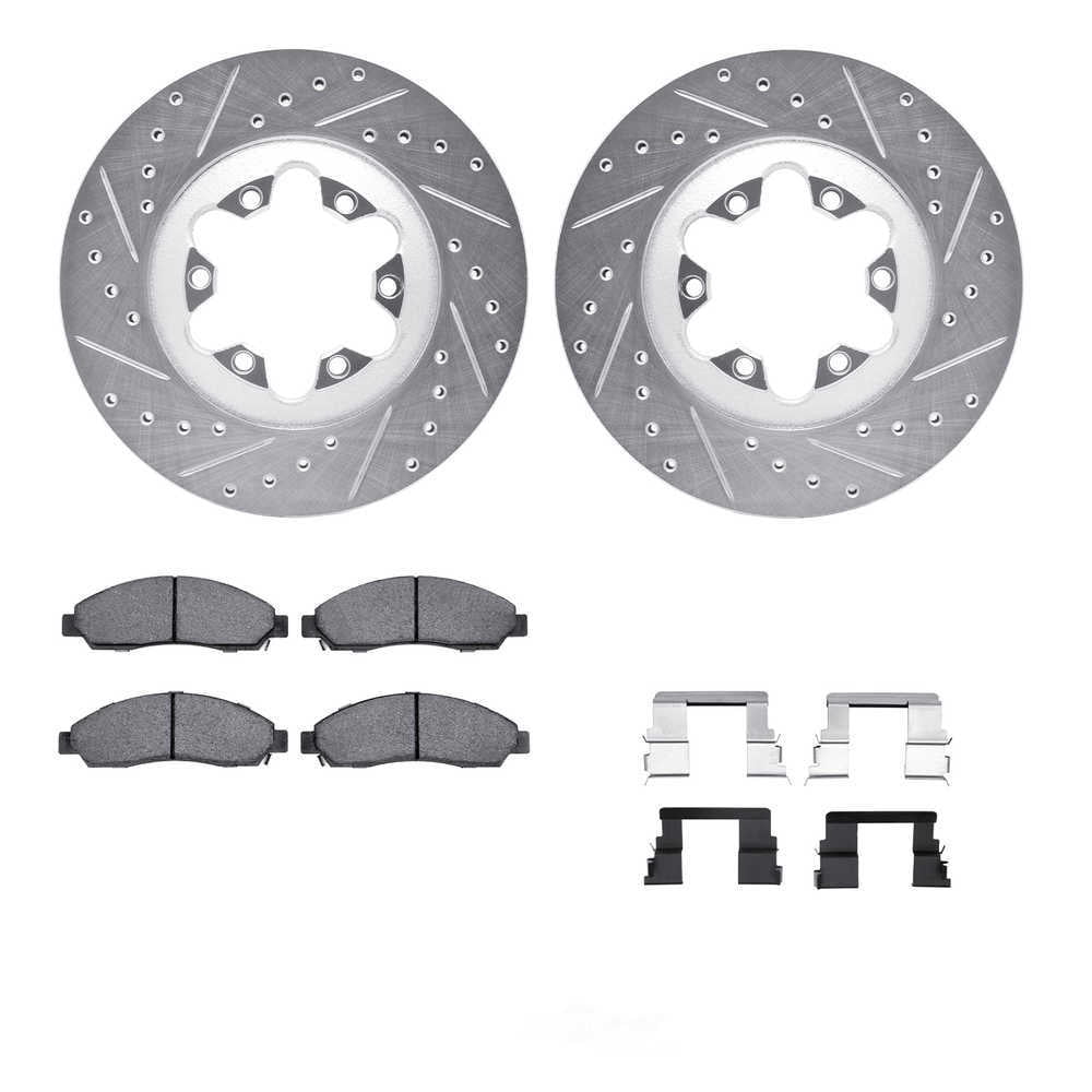 Dynamic Friction Company 7212-48025 DFC Rotors-Drilled and Slotted-Silver with Heavy Duty Brake