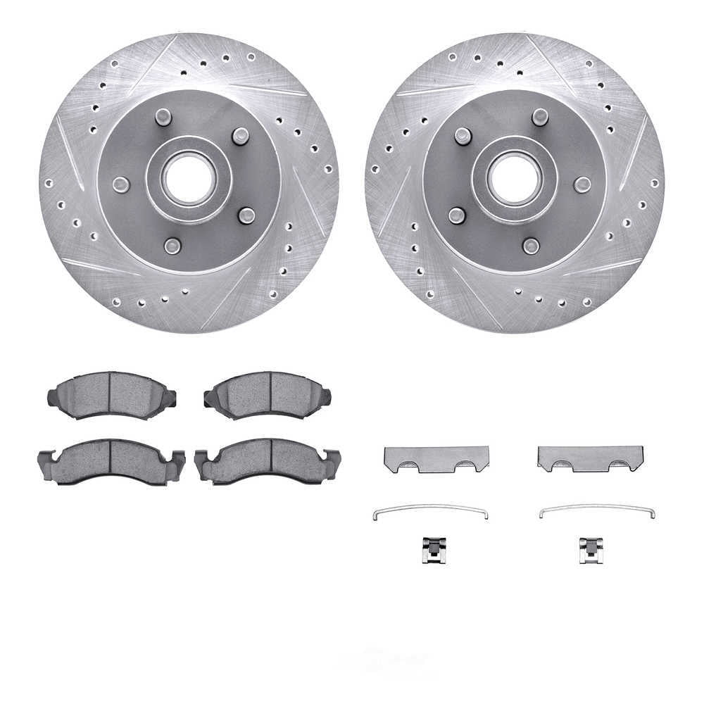 Dynamic Friction Company 7212-54063 DFC Rotors-Drilled and Slotted-Silver with Heavy Duty Brake