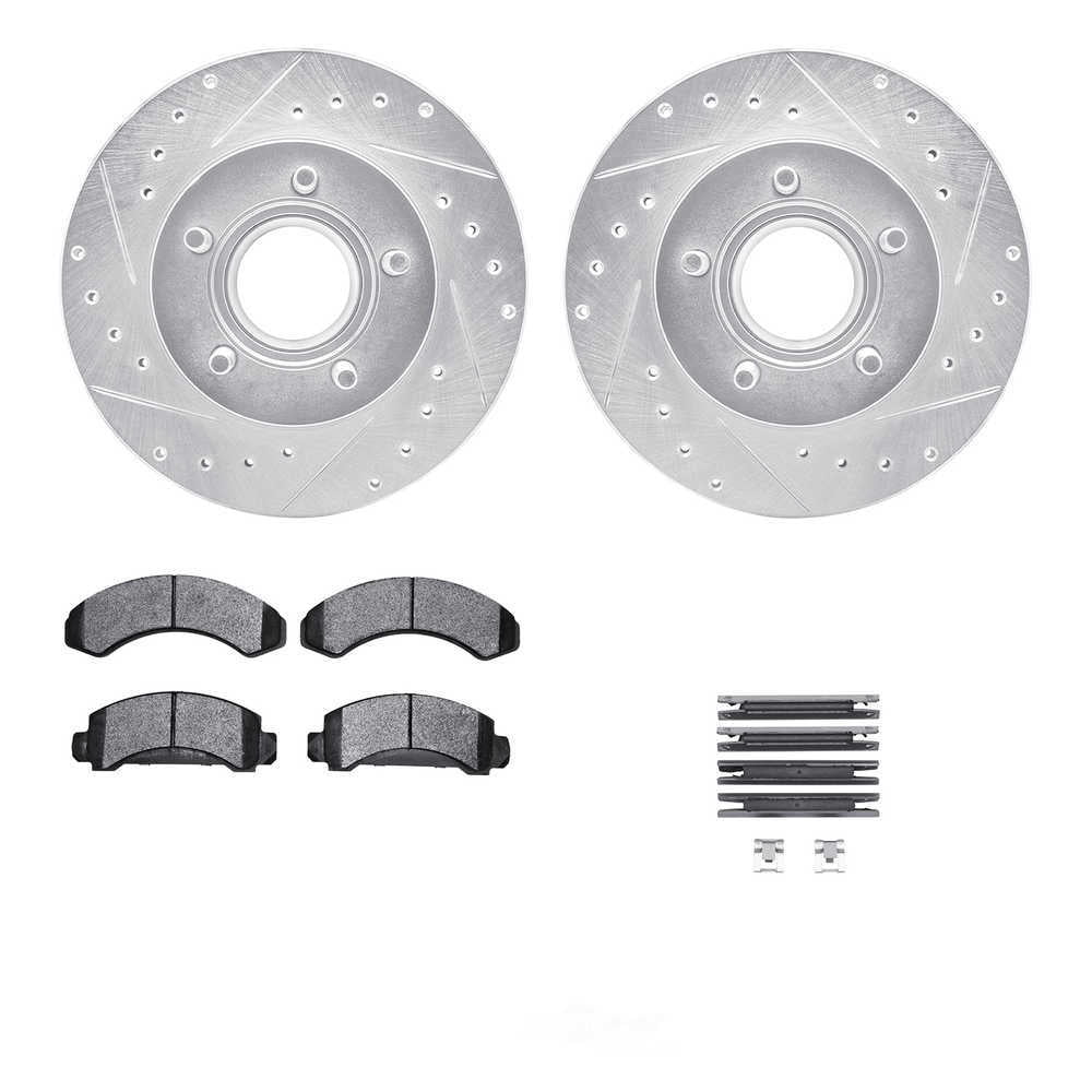 Dynamic Friction Company 7212-99102 DFC Rotors-Drilled and Slotted-Silver with Heavy Duty Brake