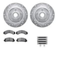 thumbnail image 1 of Dynamic Friction Company Front Brake Rotors-Drilled and Slotted-Silver with Heavy Duty Brake Pads includes Hardware 7212-99107, 1 of 3