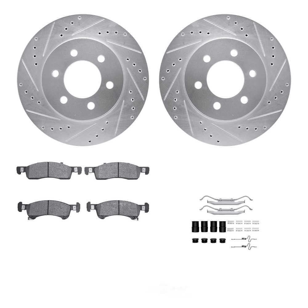 Dynamic Friction Company 7212-99181 DFC Rotors-Drilled and Slotted-Silver with Heavy Duty Brake