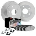 thumbnail image 1 of Dynamic Friction Company Front Brake Rotors Kit Slotted Silver | 4000 HybriDynamic Brake Pads includes Hardware 5812-40032, 1 of 3