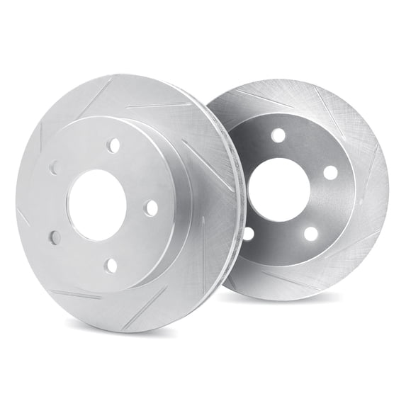 Dynamic Friction Company Front Brake Rotors Slotted Silver - 5002-02011