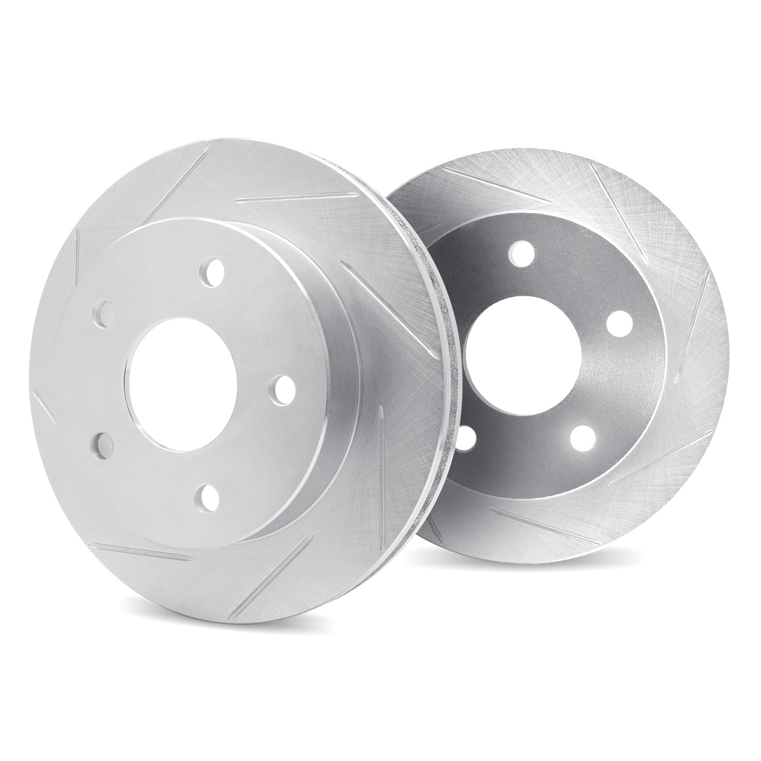 Dynamic Friction Company Front Brake Rotors Slotted Silver - 5002-68004