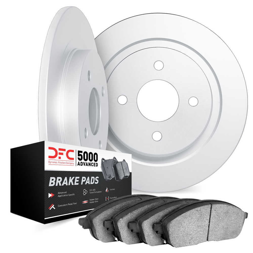 Dynamic Friction Company 6502-14001 DFC Brake Rotor with 5000 Advanced Brake Pads