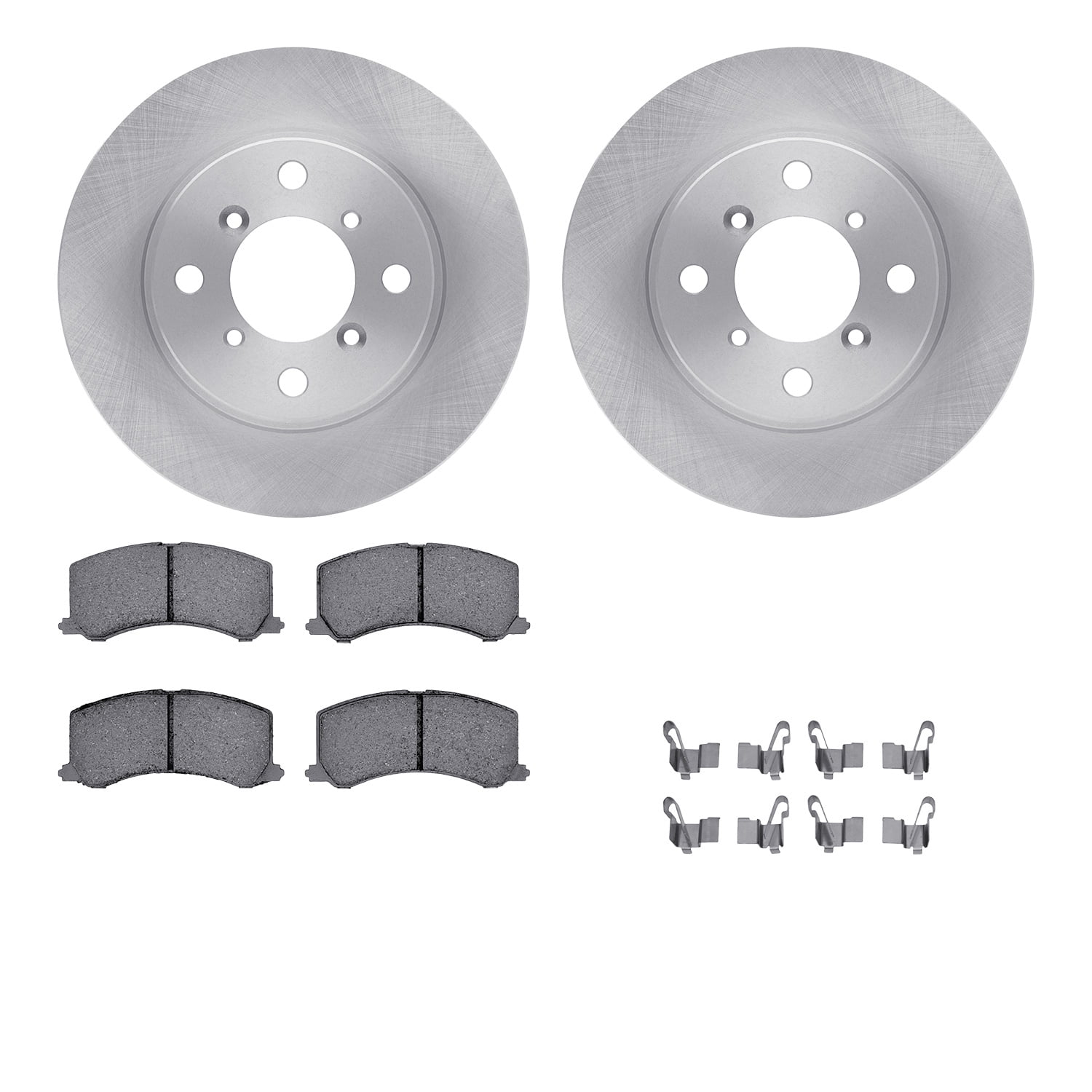 Dynamic Friction Company Front Brake Rotors with 5000 Advanced Brake Pads includes Hardware 6512-01023