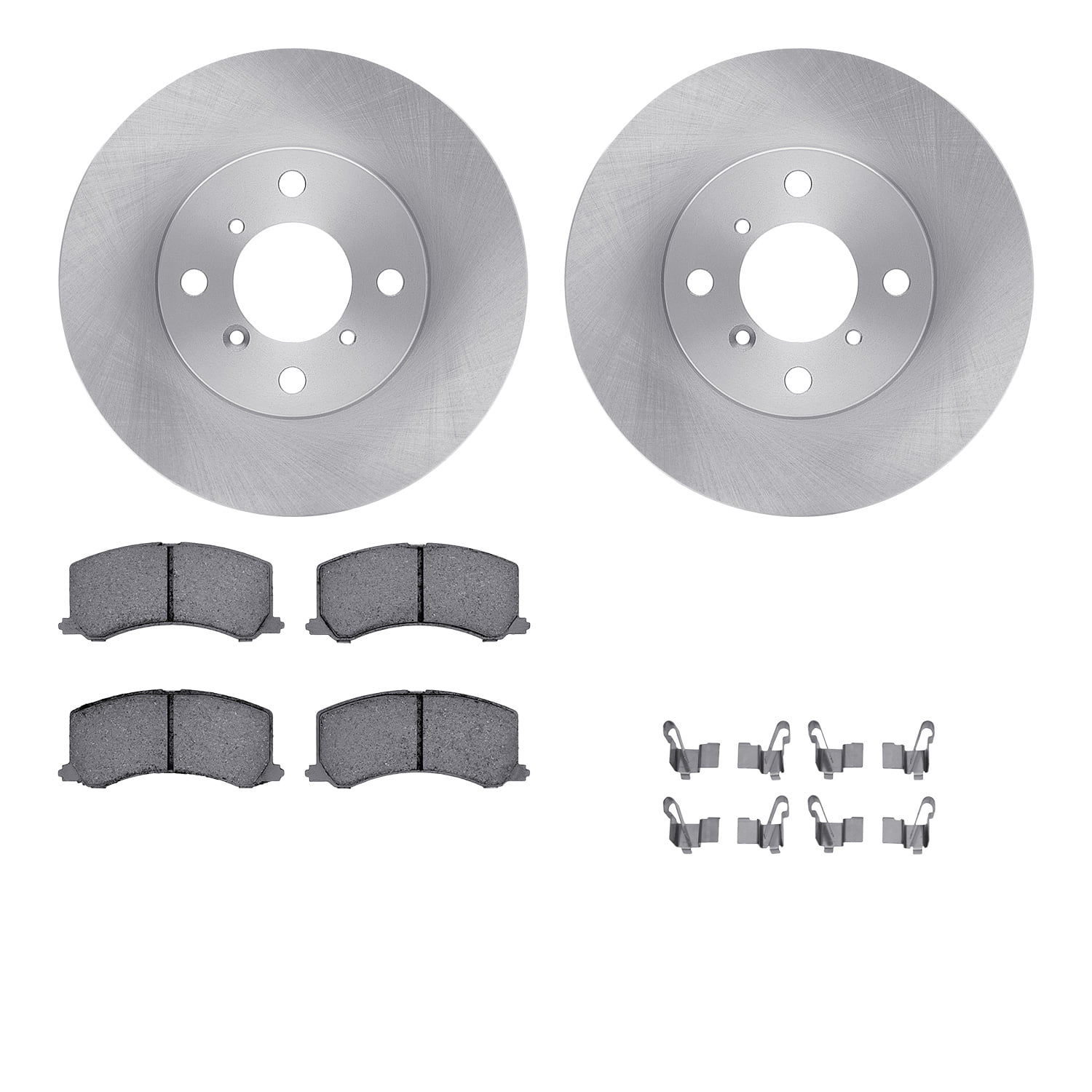 Dynamic Friction Company Front Brake Rotors with 5000 Advanced Brake Pads includes Hardware 6512-01030