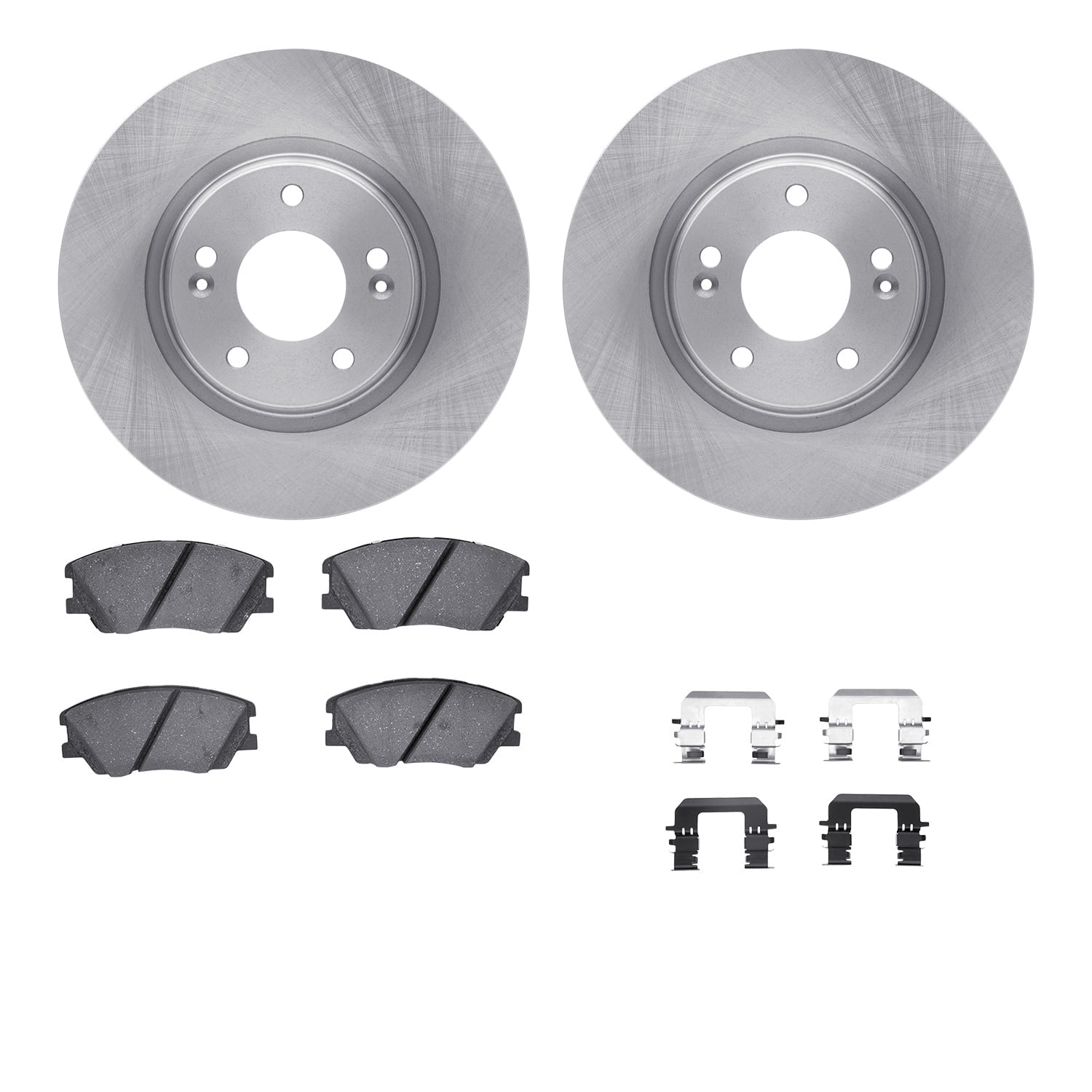 Dynamic Friction Company Front Brake Rotors with 5000 Advanced Brake Pads includes Hardware 6512-03091