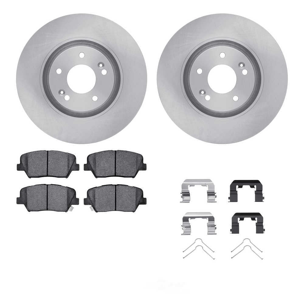 Dynamic Friction Company 6512-03121 DFC Rotors with 5000 Advanced Brake Pads includes Hardware