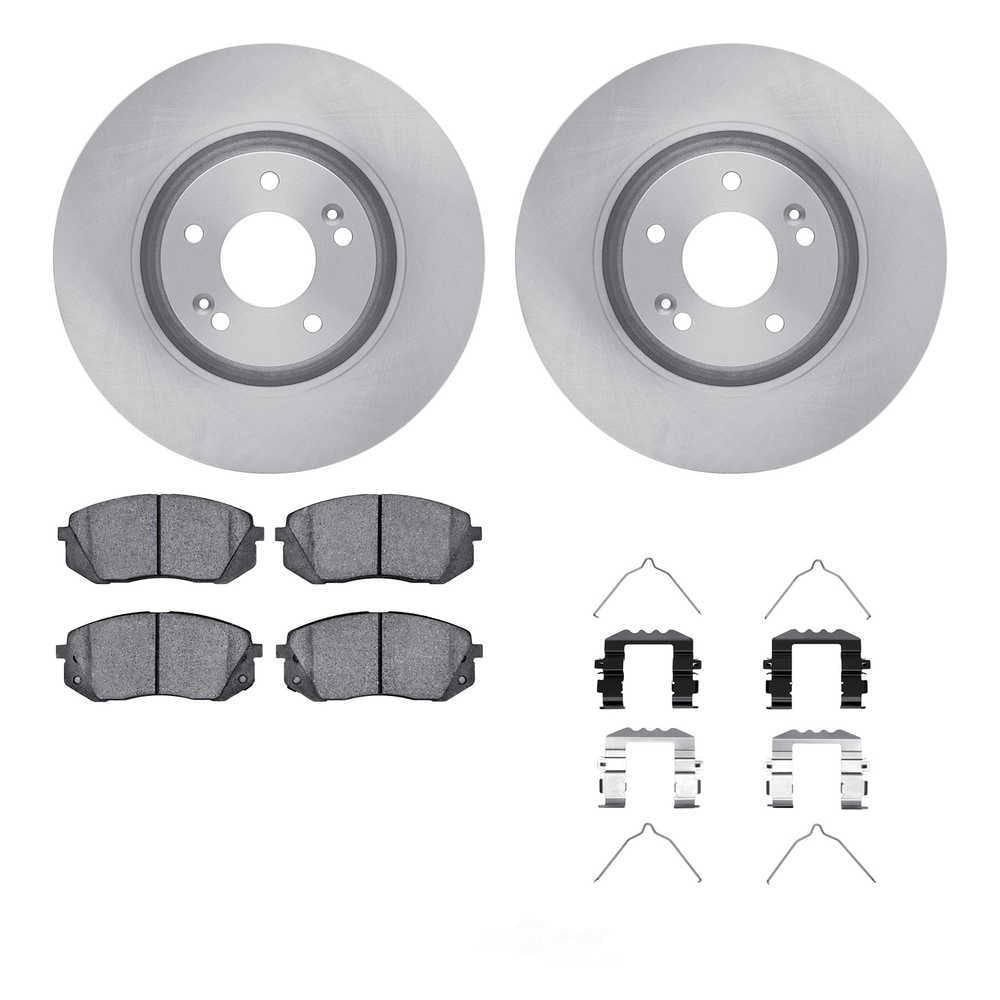 Dynamic Friction Company 6512-03123 DFC Rotors with 5000 Advanced Brake Pads includes Hardware
