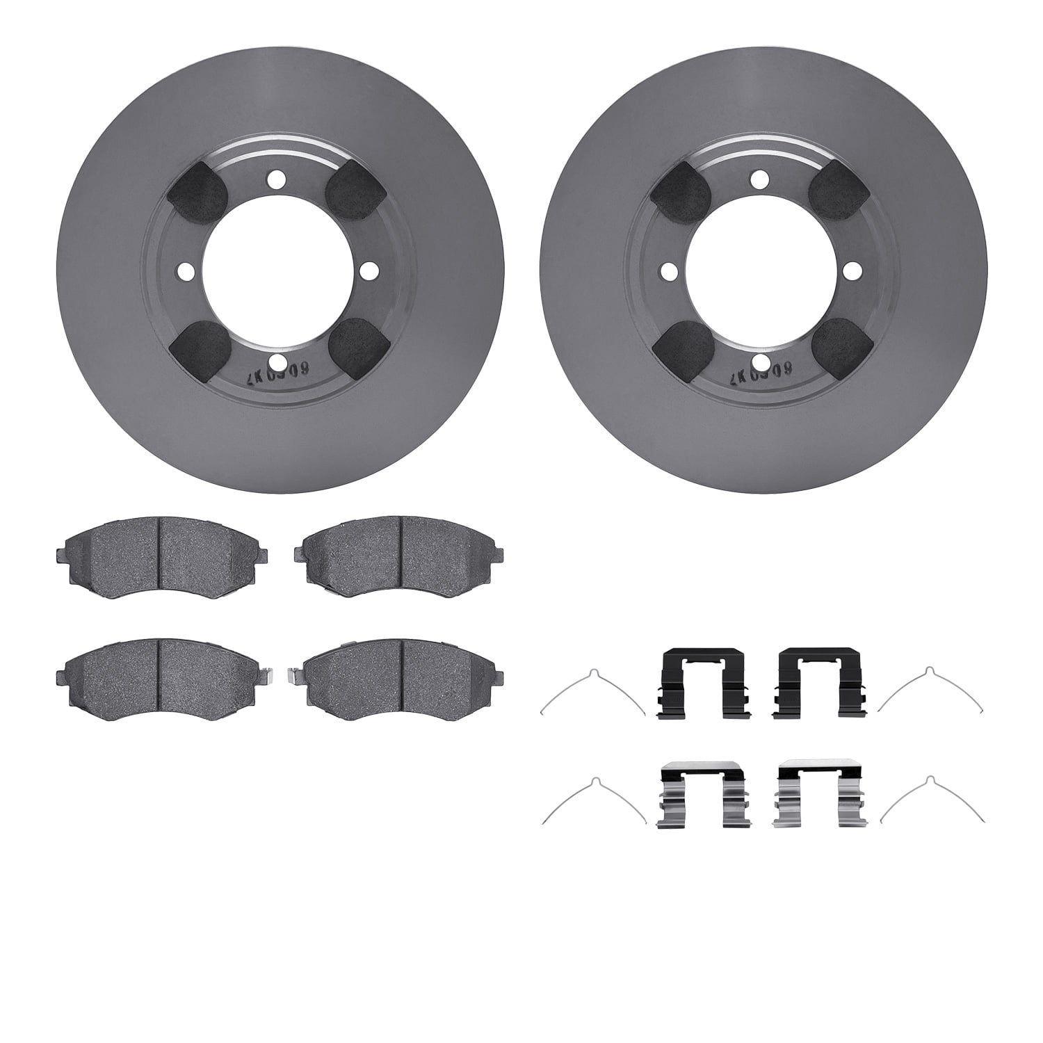 Dynamic Friction Company Front Brake Rotors with 5000 Advanced Brake Pads includes Hardware 6512-03147