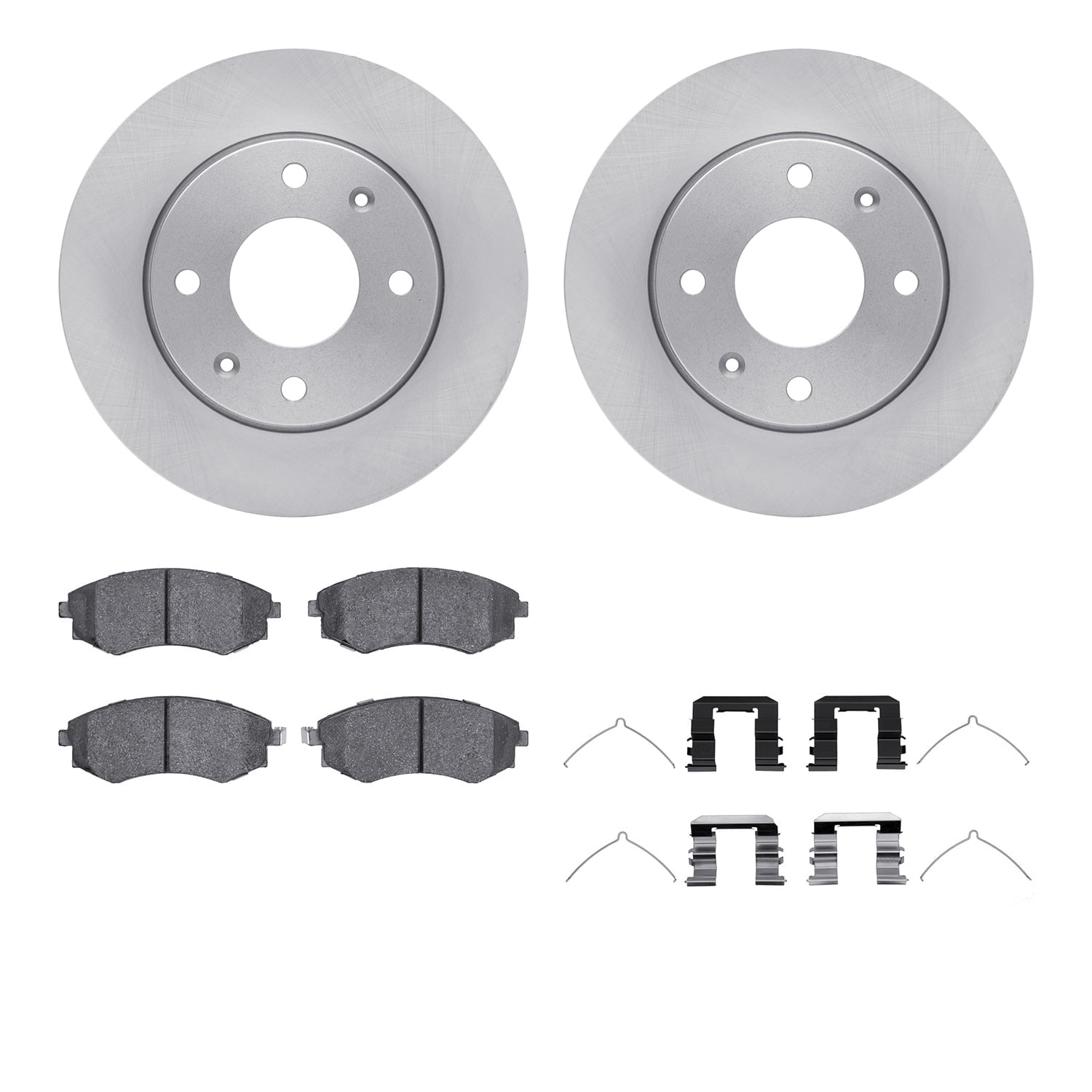 Dynamic Friction Company Front Brake Rotors with 5000 Advanced Brake Pads includes Hardware 6512-03182