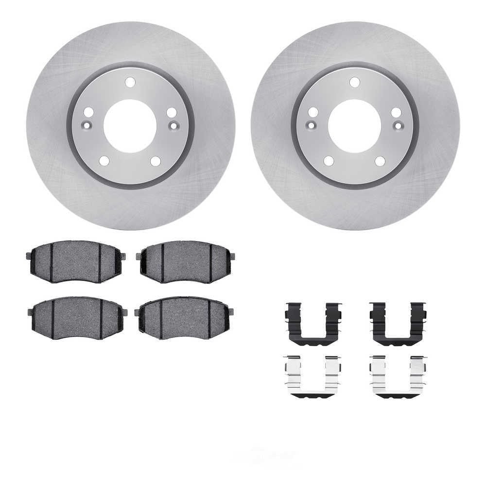 Dynamic Friction Company 6512-03198 DFC Rotors with 5000 Advanced Brake Pads includes Hardware