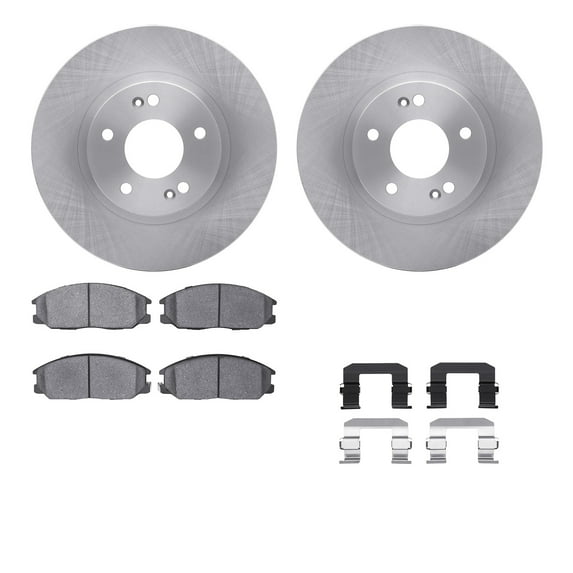 Dynamic Friction Company Front Brake Rotors with 5000 Advanced Brake Pads includes Hardware 6512-03381