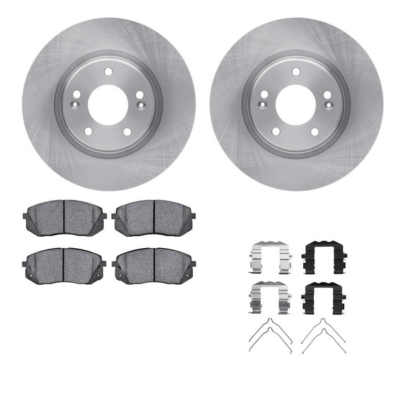 Dynamic Friction Company Front Brake Rotors with 5000 Advanced Brake Pads includes Hardware 6512-03429