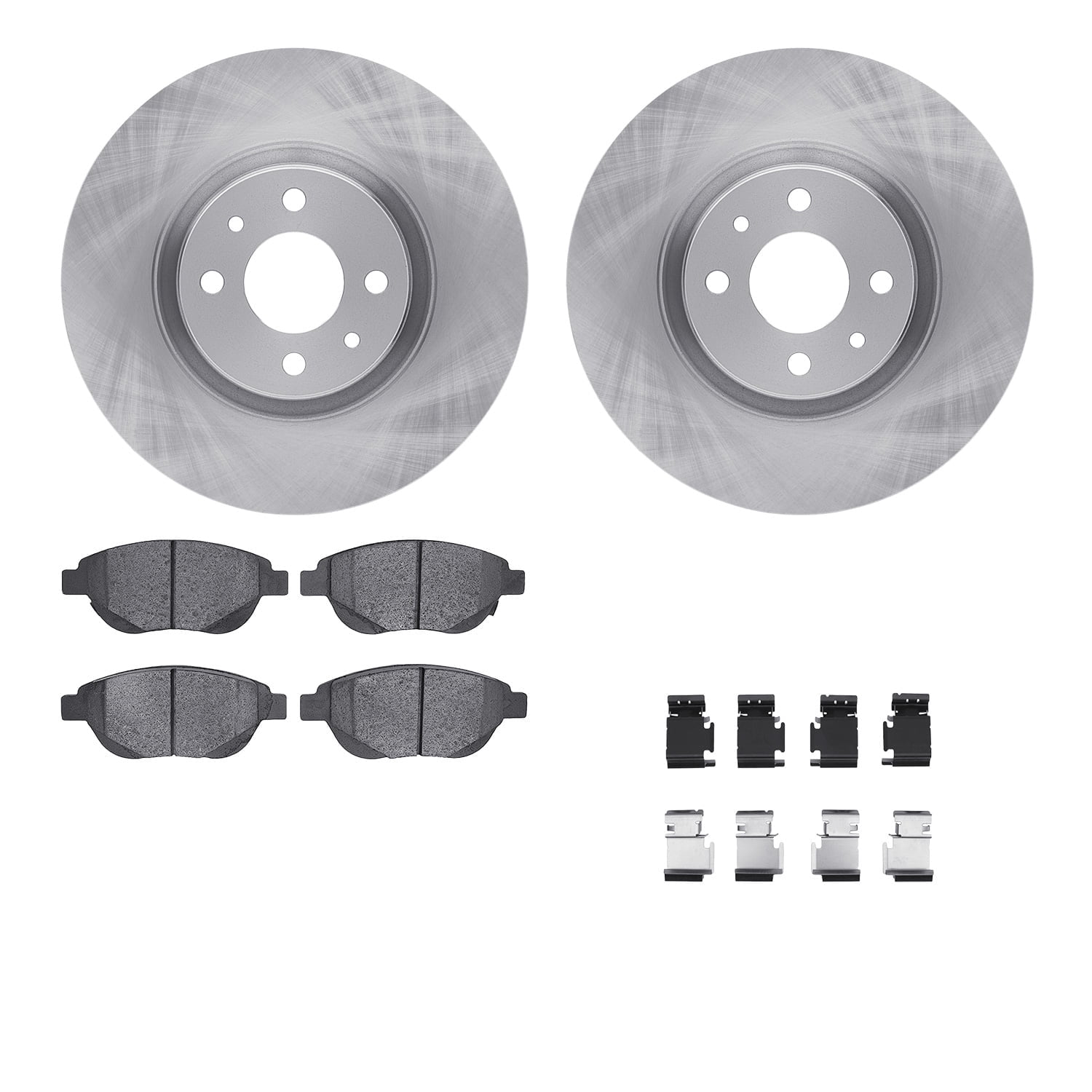 Dynamic Friction Company Front Brake Rotors with 5000 Advanced Brake Pads includes Hardware 6512-07027