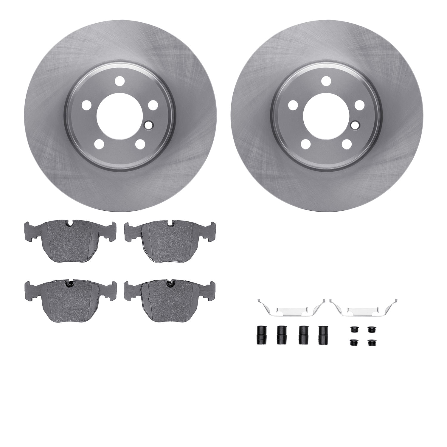 Dynamic Friction Company Front Brake Rotors with 5000 Advanced Brake Pads includes Hardware 6512-11069