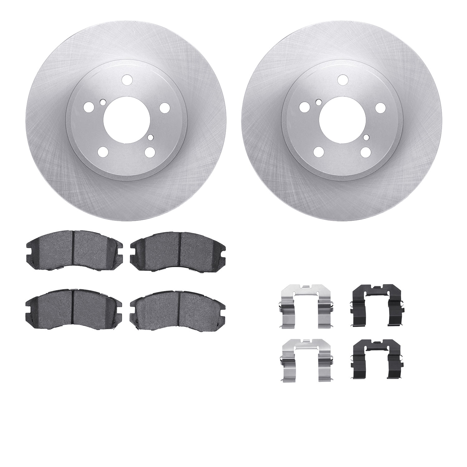 Dynamic Friction Company Front Brake Rotors with 5000 Advanced Brake Pads includes Hardware 6512-13069