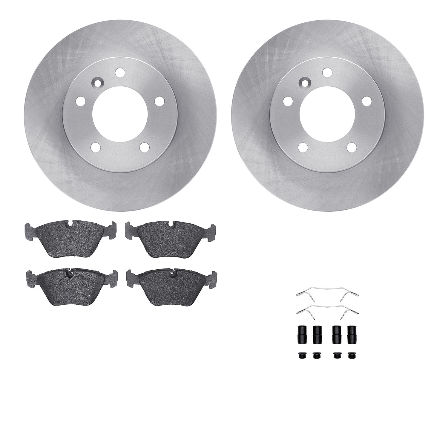 Dynamic Friction Company Front Brake Rotors with 5000 Advanced Brake Pads includes Hardware 6512-20047