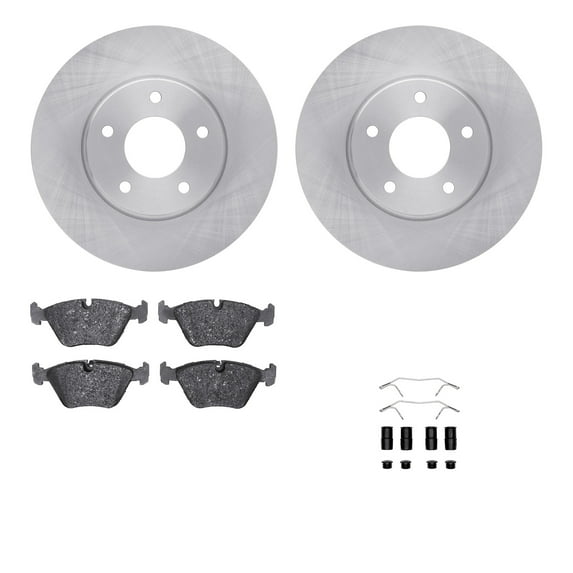 Dynamic Friction Company Front Brake Rotors with 5000 Advanced Brake Pads includes Hardware 6512-20061