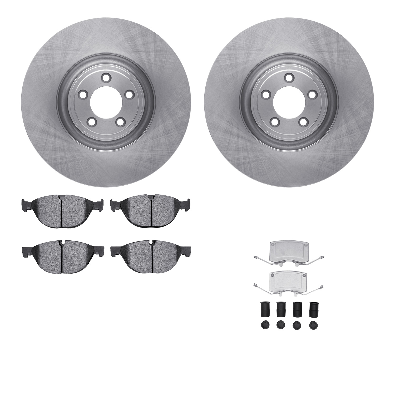 Dynamic Friction Company Front Brake Rotors with 5000 Advanced Brake Pads includes Hardware 6512-20119