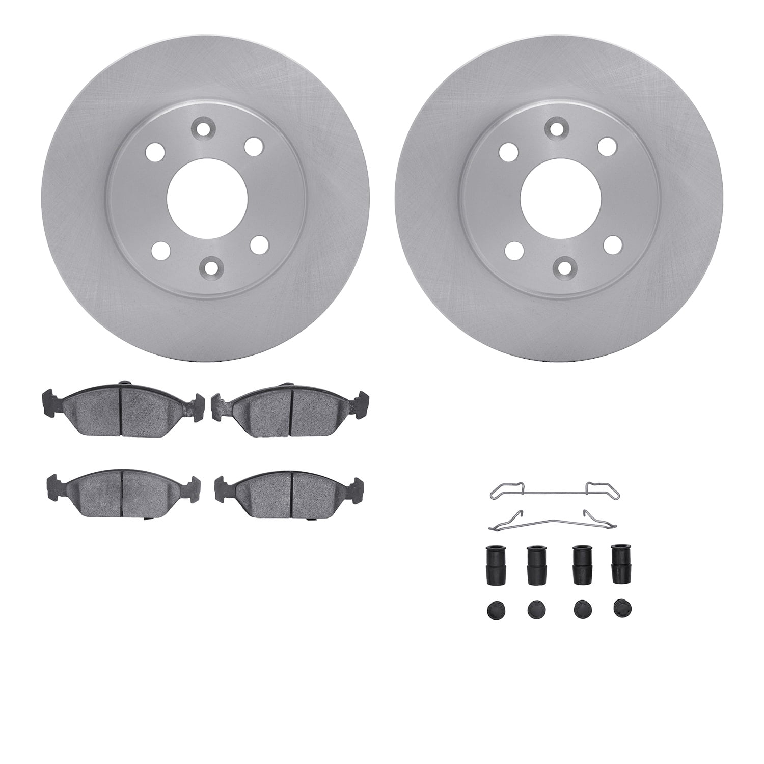 Dynamic Friction Company Front Brake Rotors with 5000 Advanced Brake Pads includes Hardware 6512-21056