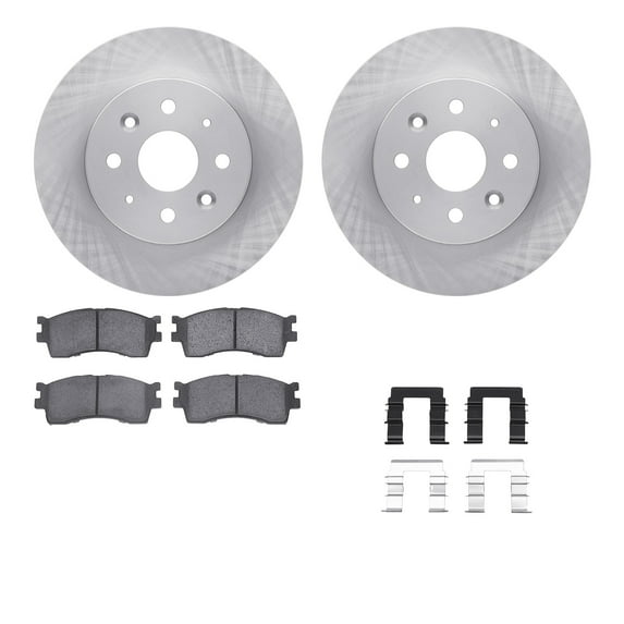 Dynamic Friction Company Front Brake Rotors with 5000 Advanced Brake Pads includes Hardware 6512-21059