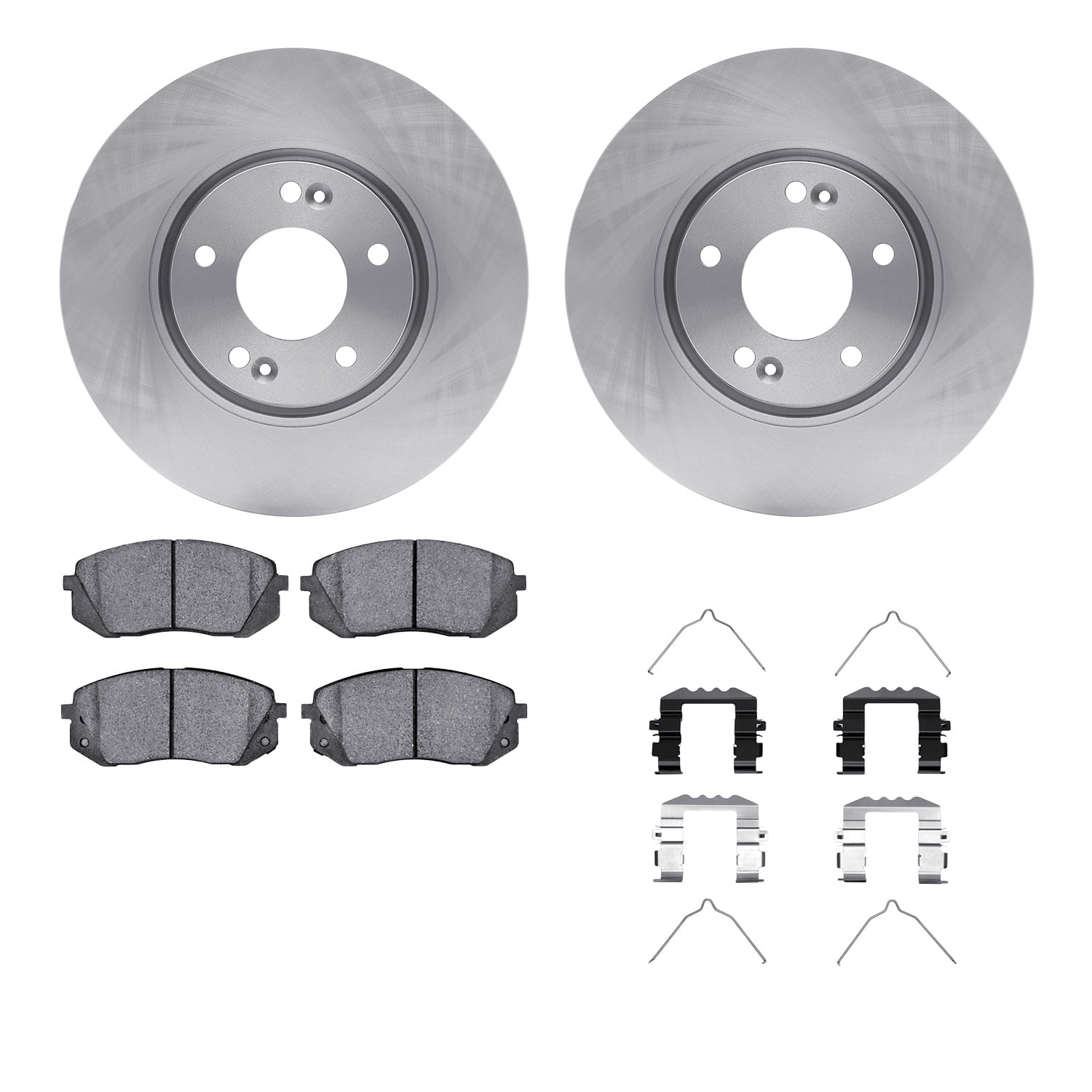 Dynamic Friction Company Front Brake Rotors with 5000 Advanced Brake Pads includes Hardware 6512-21117