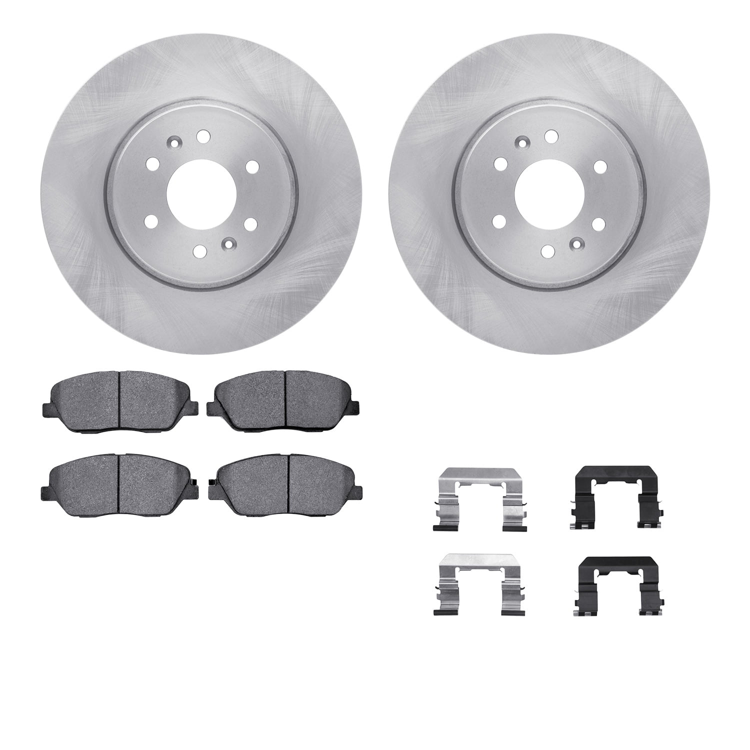 Dynamic Friction Company Front Brake Rotors with 5000 Advanced Brake Pads includes Hardware 6512-21155