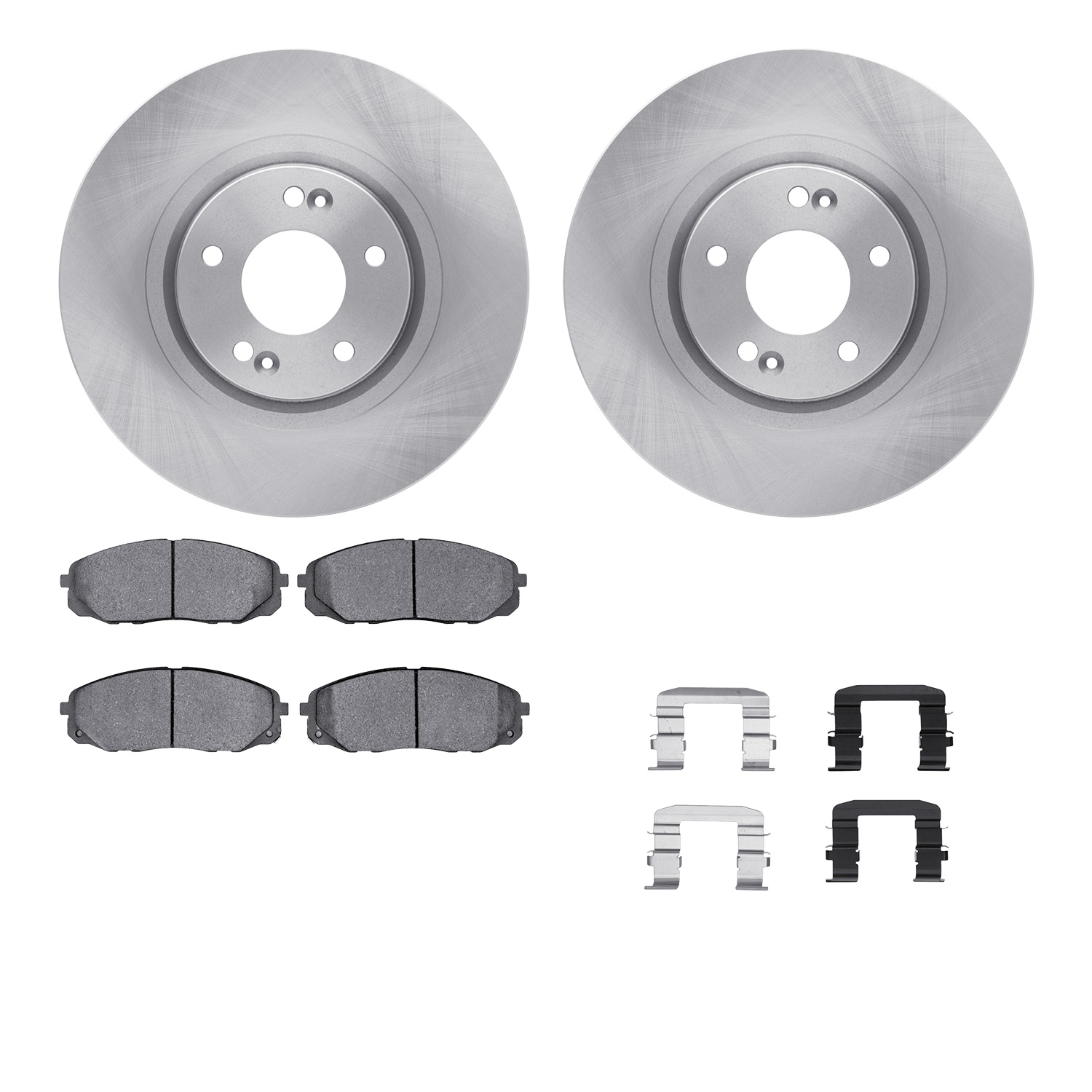 Dynamic Friction Company Front Brake Rotors with 5000 Advanced Brake Pads includes Hardware 6512-21164