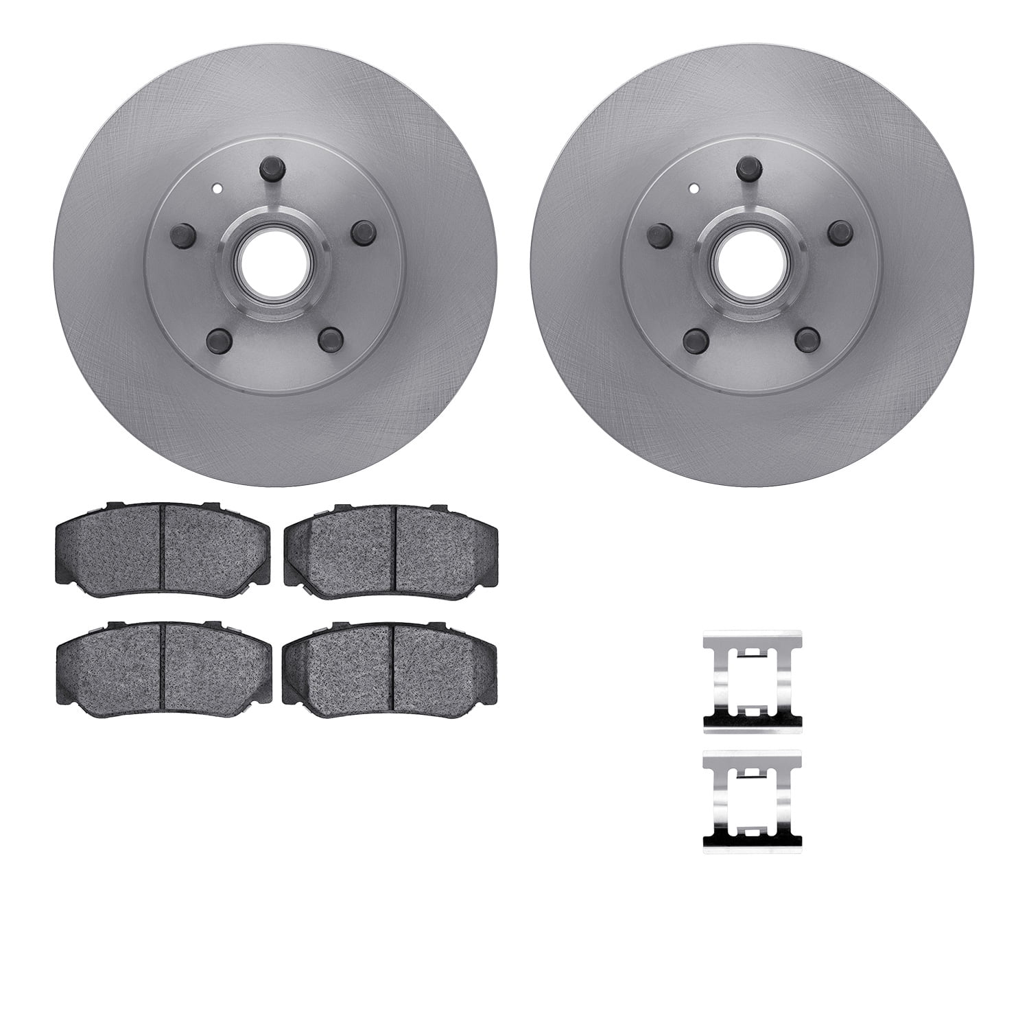Dynamic Friction Company Front Brake Rotors with 5000 Advanced Brake Pads includes Hardware 6512-27070
