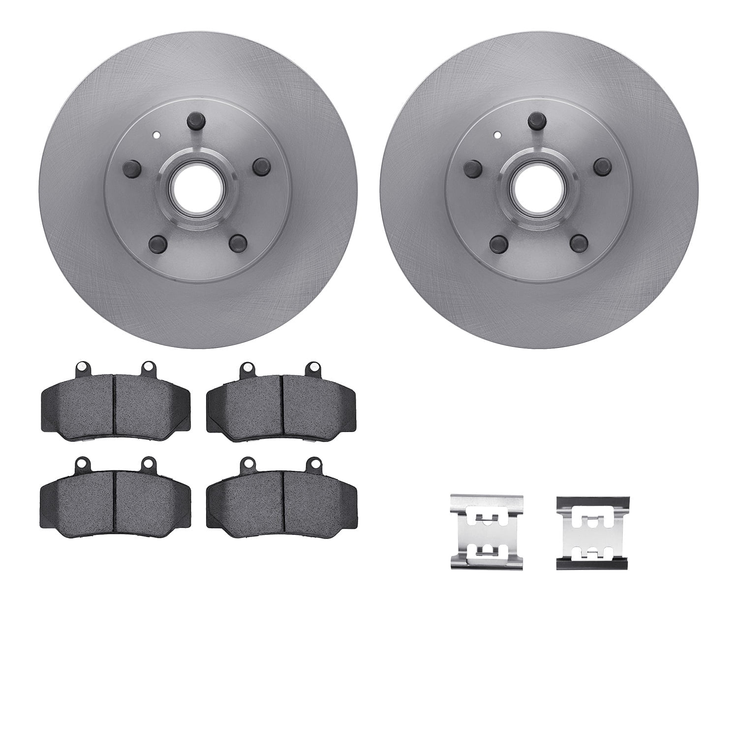 Dynamic Friction Company Front Brake Rotors with 5000 Advanced Brake Pads includes Hardware 6512-27071